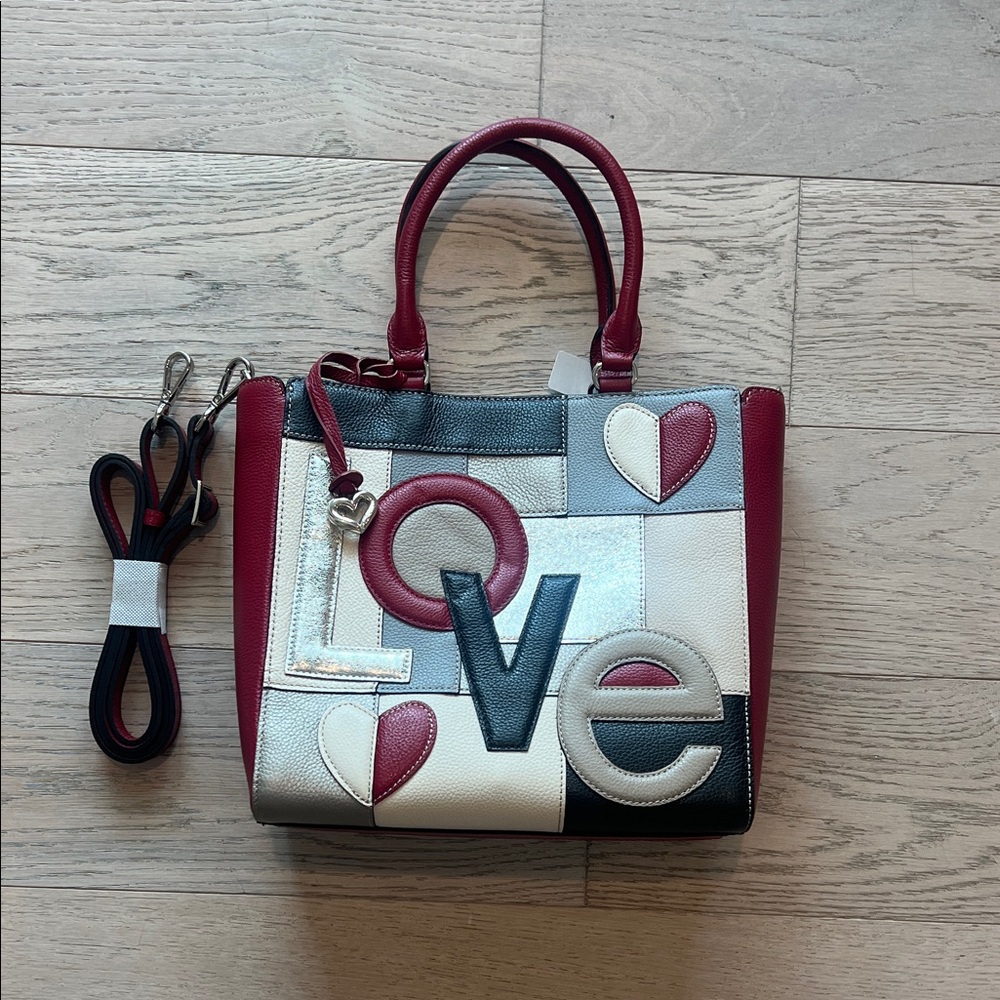 Brighton Love Patchwork Tote - Red, Black, White